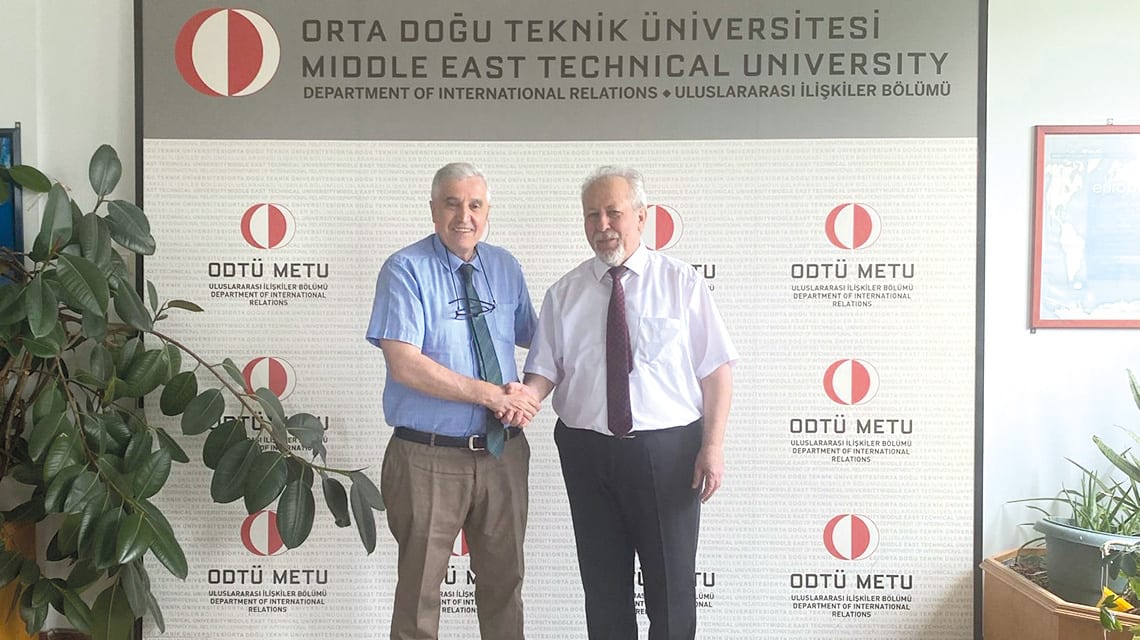 IKG Enstitüsü Başkanı Dr. Latif Çelik ODTÜ Dış Politika Enstitüsü Başkanı Prof. Hüseyin Bağcı’yı ziyaret etti